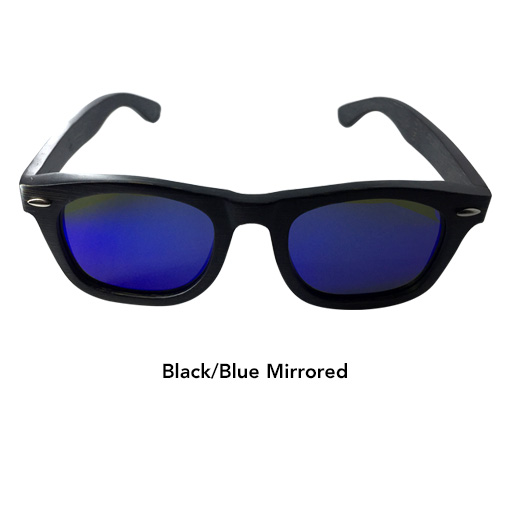 AGENT 8 Bamboo Wood Polarized Sunglasses Brown Frame Green Mirrored Lens